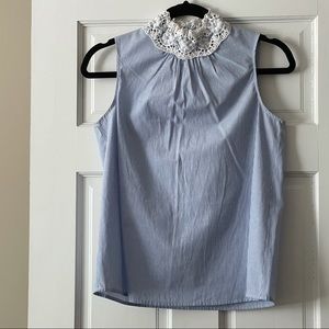 Zara high neck lace top
